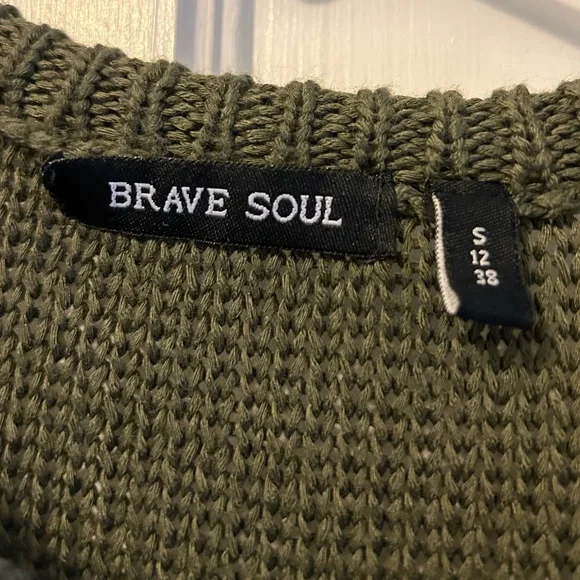 Olive green sleeveless sweater, size S - Picture 3 of 5